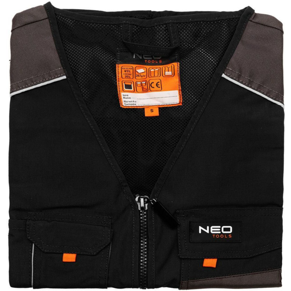 Жилет робочий Neo Tools посилена 35% бавовна 65% поліестер 267 г/м2 S/48 (81-260-S)