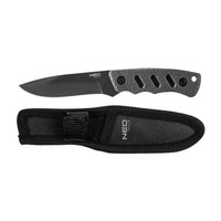 Neo Tools 63-106 Нож Bushcraft, 16.5см, лезвие 9.4см, 3Cr13, ручка TPR, нейлоновый чехол