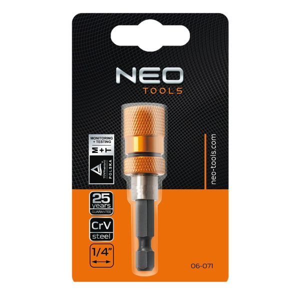 Бітоутримувач Neo Tools 1/4" 60мм (06-071)