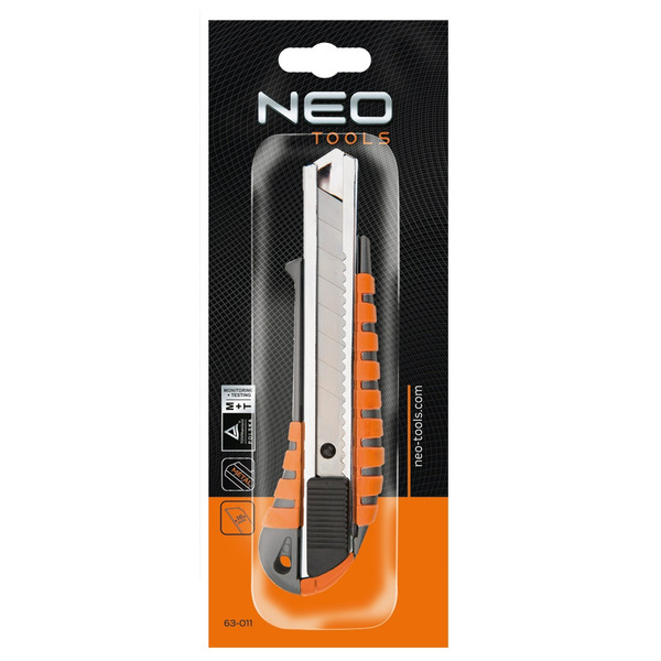 Neo Tools 63-011 Нiж з лезом, що вiдламується, 18 мм, металевий корпус