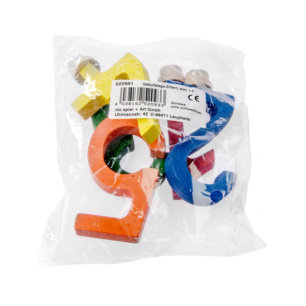 Аксесуар для свічника Nic Набір цифр для торта 1-5 (NIC522951)