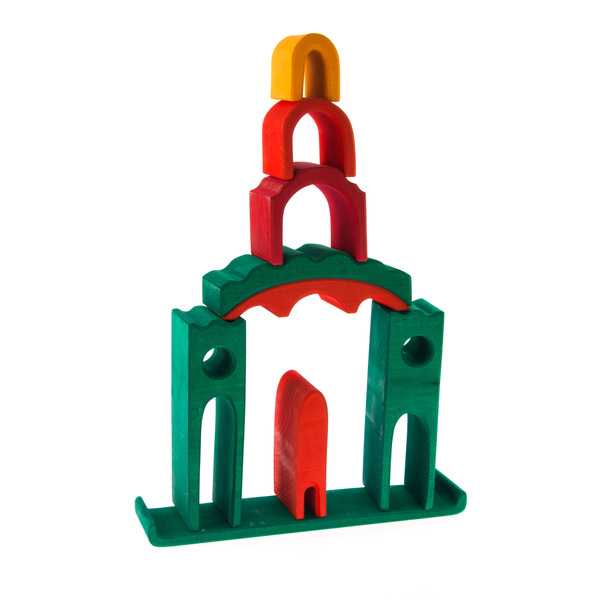 nic Конструктор деревянный - Все в замке (зеленый)