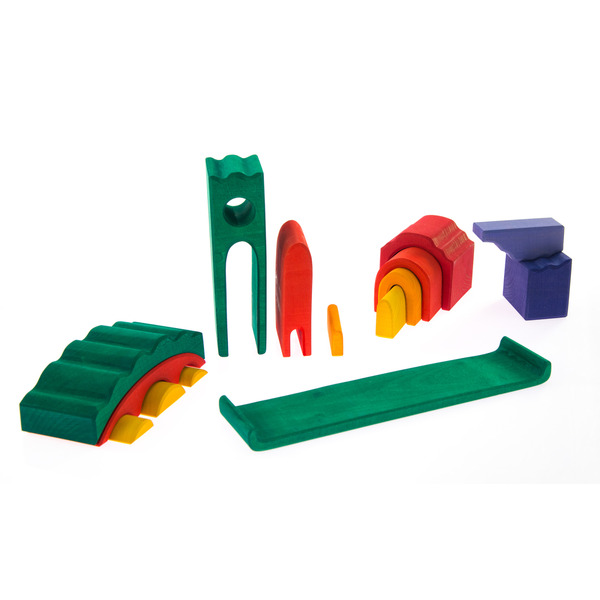 nic Конструктор деревянный - Все в замке (зеленый)