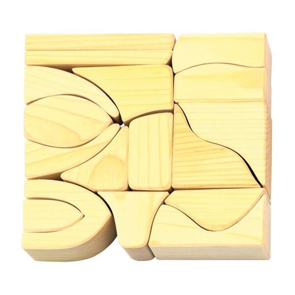 Конструктор дерев'яний Nic маленький натуральний 17 деталей (NIC523284)