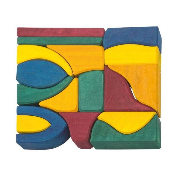 Конструктор nic дерев'яний маленький кольоровий 17 ел. (NIC523288)