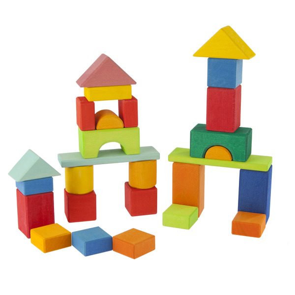 Конструктор дерев'яний Nic Кольоровий замок 27 деталей (NIC523292)