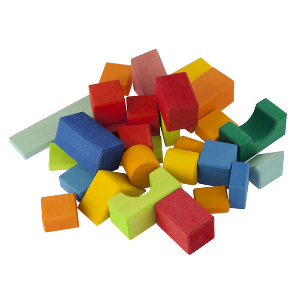 Конструктор дерев'яний Nic Кольоровий замок 27 деталей (NIC523292)