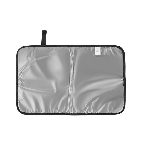 Сумка MyMia з синім корпусом, сірою підкладкою та набором аксесуарів в еко-шкірі, чорний.