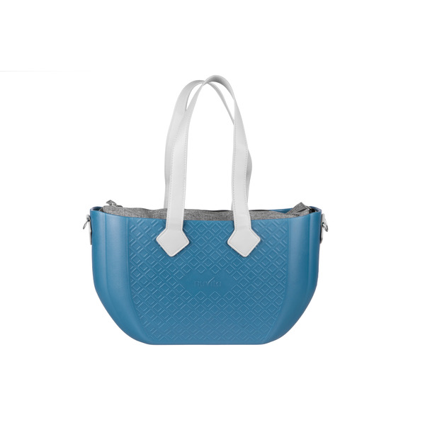 Сумка MyMia "Синя Еко-шкіра з сірою підкладкою"