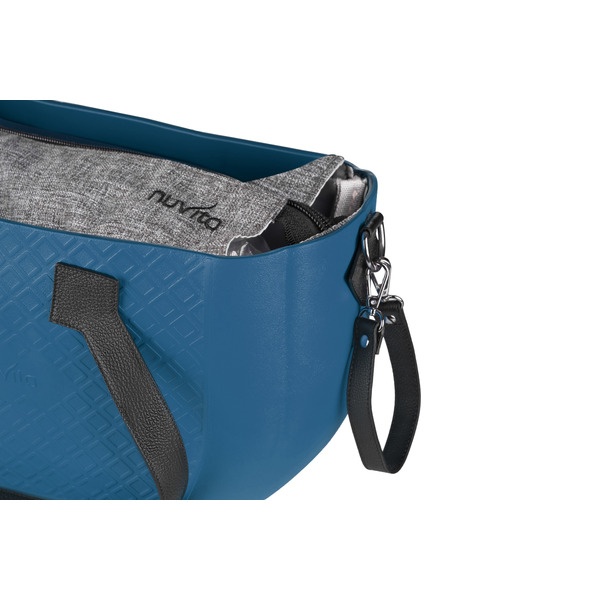 Сумка MyMia Blue with Grey Lining and Black Leather Handles, Straps and Stroller Clips