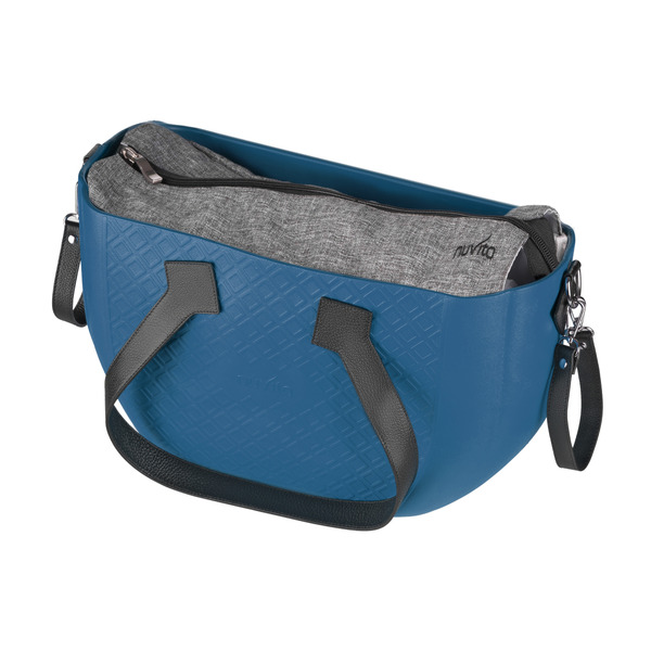 Сумка MyMia Blue with Grey Lining and Black Leather Handles, Straps and Stroller Clips