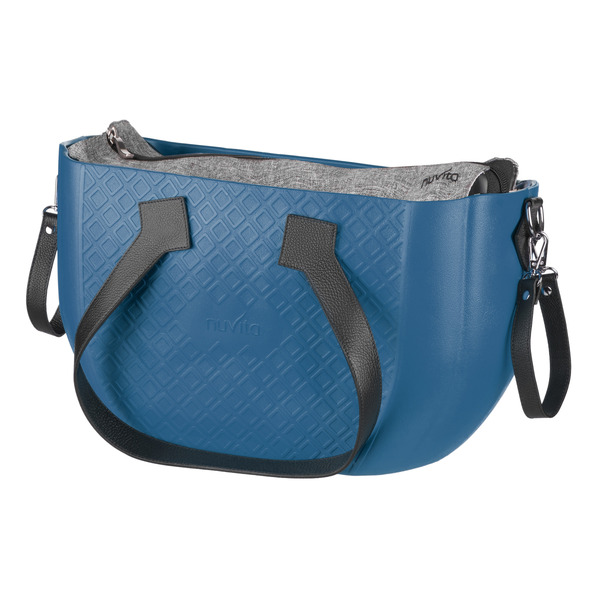 Сумка MyMia Blue with Grey Lining and Black Leather Handles, Straps and Stroller Clips