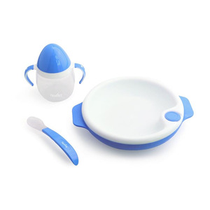 Nuvita Набор для кормления 6м+  3 предмета (голубой)