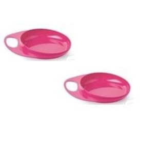 Nuvita Тарілка для годування Easy Eating (пласка 2шт.) [NV8451Pink]