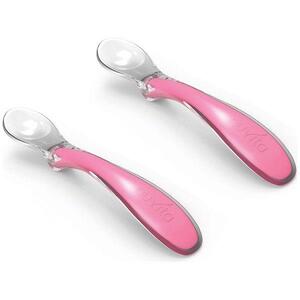 Nuvita Набор силиконовых ложечек для кормления Easy Eating 6м+ 2 шт. (розовый)