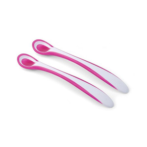Nuvita Набор ложечек с термоиндикатором Easy Eating 6м+ 2 шт. (розовая)