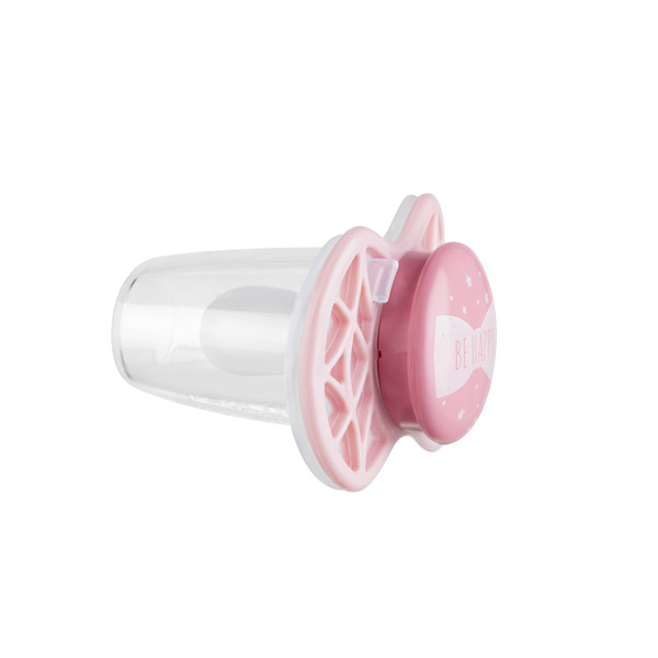 Пустушка симетрична Nuvita NV7065 Air55 Cool 0m +" BE HAPPY" кольору" рожевий кварц" (NV7065RQ)