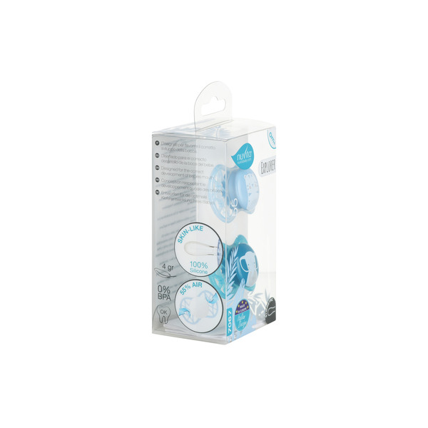 Пустушка симетрична Nuvita NV7067 Air55 Explorer 0m+2шт. (тигр, слон) (NV7067M)