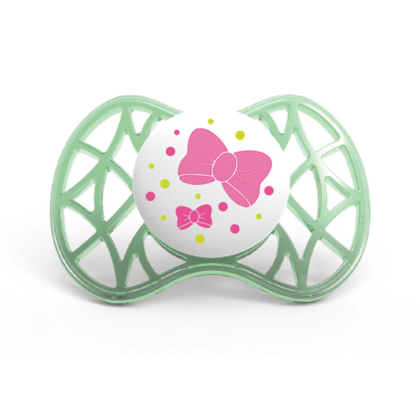 Пустушка симетрична Nuvita Air 6м+ 2шт. для дівчинки (NV7081Pink)