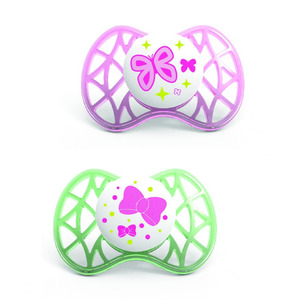 Пустушка симетрична Nuvita Air 6м+ 2шт. для дівчинки (NV7081Pink)