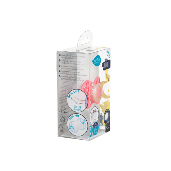 Nuvita Пустышка Air55 Cool 6m+ ортодонтическая (светящаяся в темноте) [NV7084GF]