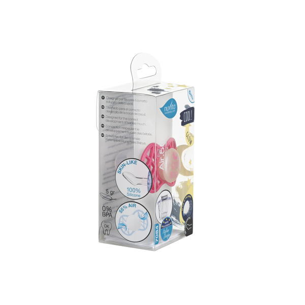 Nuvita Пустышка Air55 Cool 6m+ ортодонтическая (светящаяся в темноте) [NV7084GM]