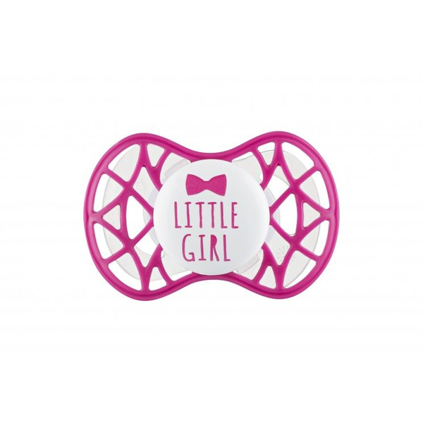 Пустушка ортодонтична Nuvita NV7084 Air55 Cool 6m +" LITTLE GIRL" яскраво-рожева (NV7084SI)
