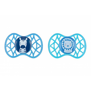 Пустушка симетрична Nuvita NV7087 Air55 Explorer 6m+2шт. (зебра, лев) (NV7087M)