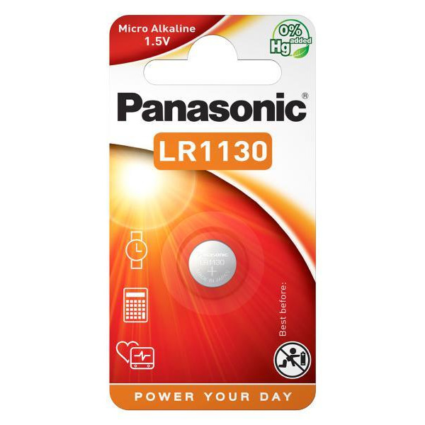 Батарейка Panasonic LR1130 bat(1.5B) Alkaline 1шт LR-1130EL/1B
