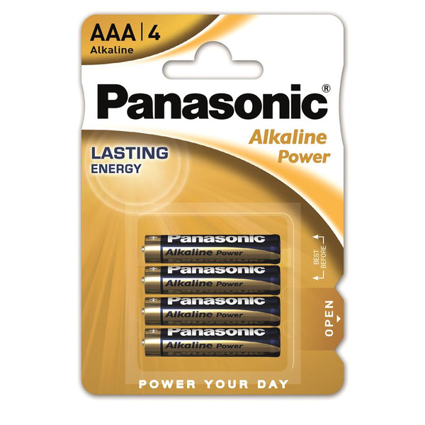 Батарейка Panasonic AAA bat Alkaline 4шт Alkaline Power (LR03REB/4BPR)
