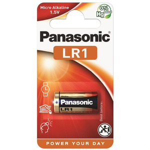 Батарейка Panasonic LR1 bat(1.5B) Alkaline 1шт (LR1L/1BE)