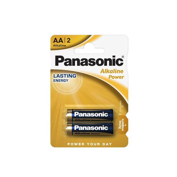 Батарейка Panasonic AA bat Alkaline 2шт Alkaline Power (LR6REB/2BP)