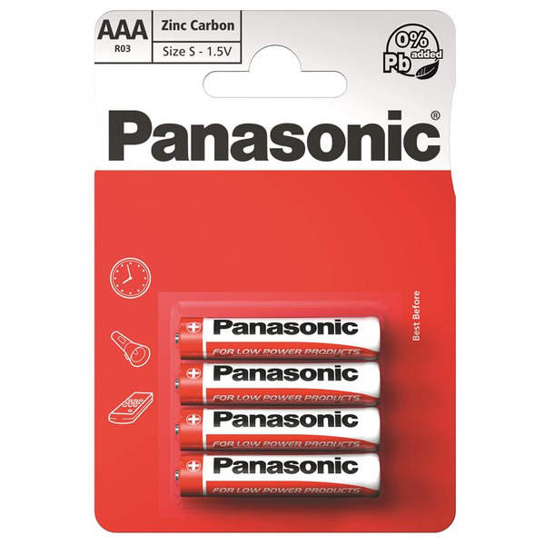 Батарейка Panasonic AAA bat Carbon-Zinc 4шт Special (R03REL/4BP)