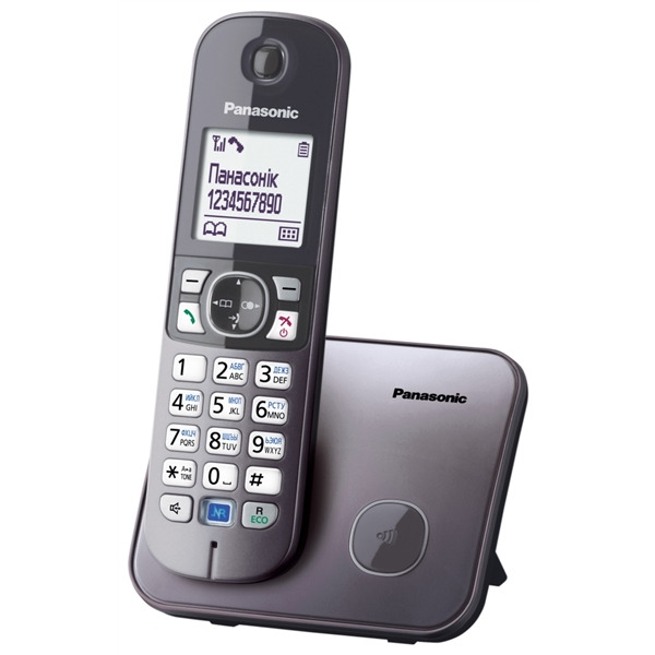 Телефон DECT PANASONIC KX-TG6811UAM Металлический