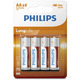 Philips Батарейка LongLife Zinc Carbon угольно-цинковая AA блистер, 4 шт