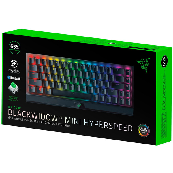 Клавиатура беспроводная Razer BlackWidow V3 Mini Hyperspeed Green Switch Black (RZ03-03891600-R3R1)