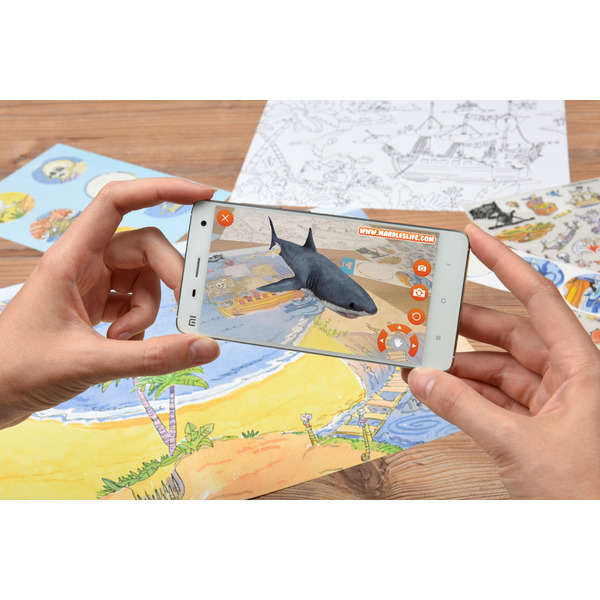 Scribble Down Набор переводных наклеек с онлайн приложением - Остров пиратских сокровищ