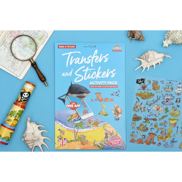 Scribble Down Набор переводных наклеек с онлайн приложением - Остров пиратских сокровищ