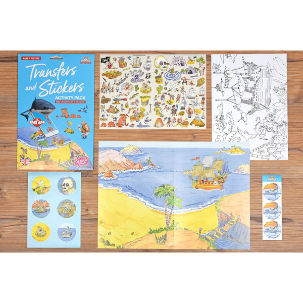 Scribble Down Набор переводных наклеек с онлайн приложением - Остров пиратских сокровищ