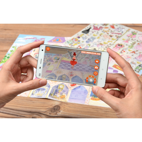 Набір перекладних наклейок Scribble Down з онлайн додатком Казка про принцесу (SD / 21)