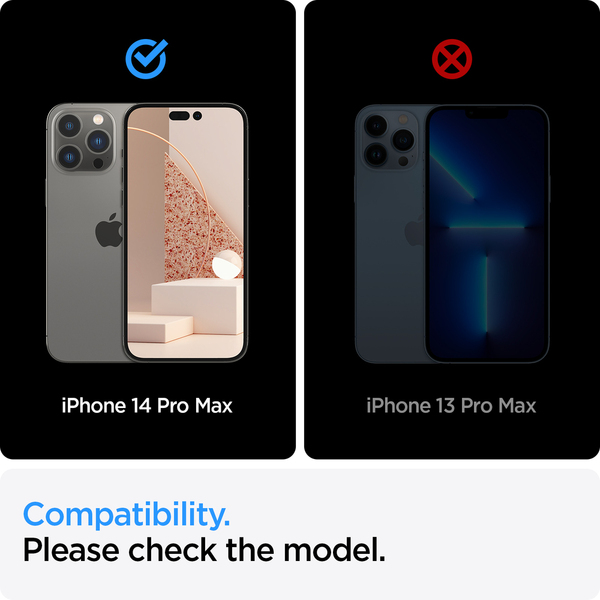 Spigen Захисне скло для Apple Iphone 14 Pro Max Glas tR Align Master FC (2 Pack), Black