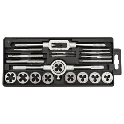 Topex 14A425 Плашки и метчики, M3 - M12, набор 20 шт.*1 уп.