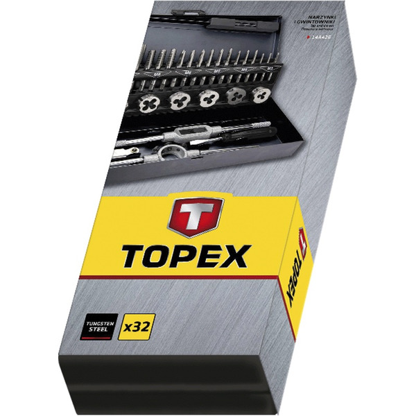 Topex 14A426 Плашки та мiтчики, M3 - M12, набiр 32 шт.