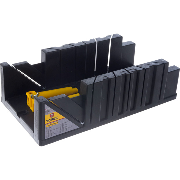 Topex Стусло, пластмаса, 22.5°, 45°, 90°, з фіксаторами, 320х120х75 мм