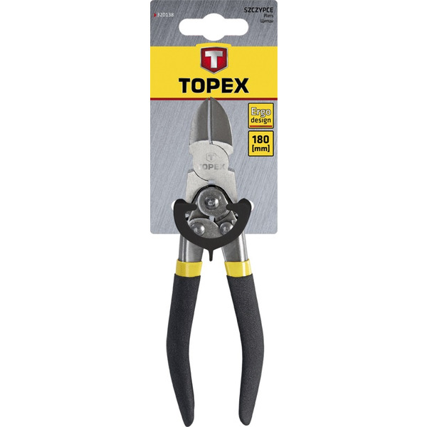 Topex 32D138 Кусачки боковi з шарнiром, 180 мм