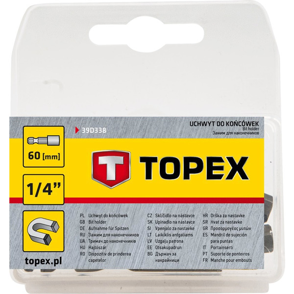 Бітотримач TOPEX 39D338 1/4"60 мм