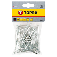 Topex 43E302 Заклепки алюминиевые 3.2 мм x 10 мм, 50 шт.*1 уп.