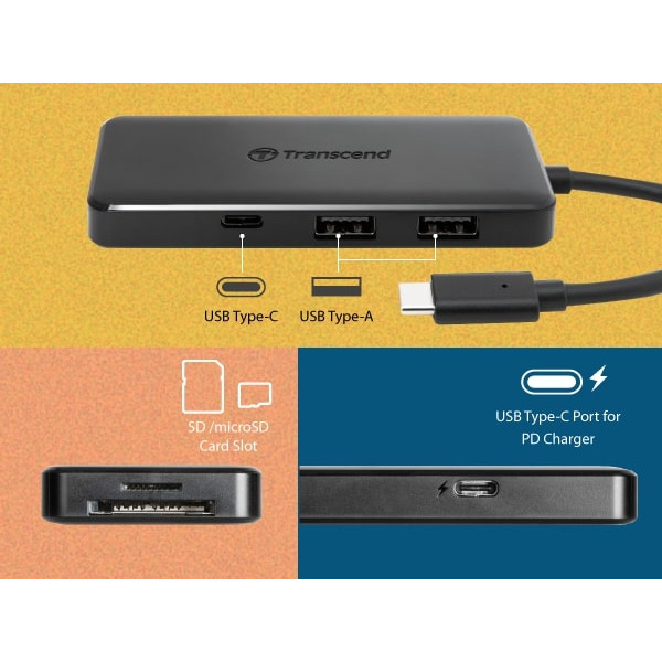 Transcend USB Type-C HUB 6 ports