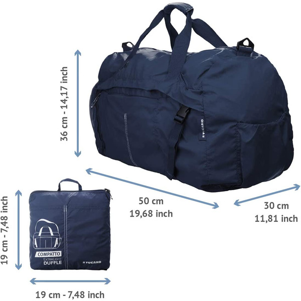 Tucano Сумка розкладна дорожня Compatto XL Duffle, синя