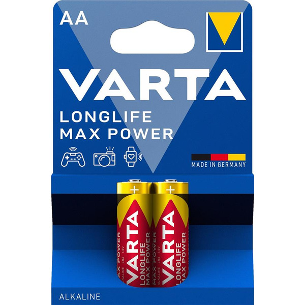 VARTA Батарейка LONGLIFE MAX POWER лужна AA блістер, 2 шт.